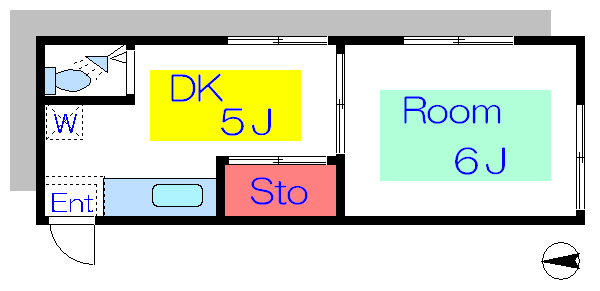 中島荘   201号室 間取り
