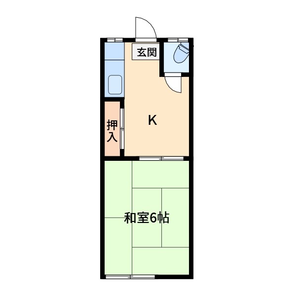 中島荘   203号室 間取り