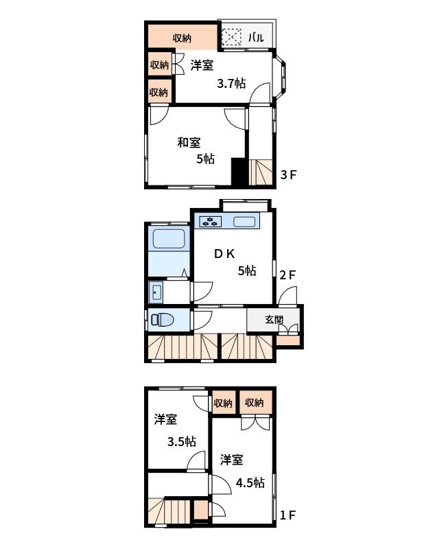 六木1丁目貸家 間取り