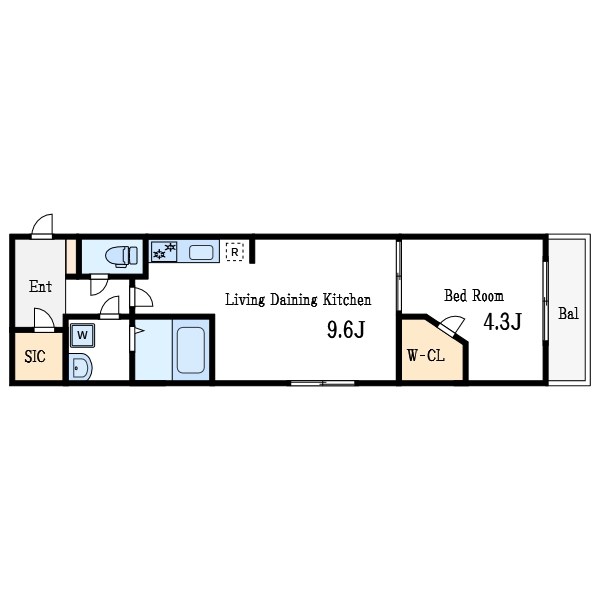 リブリ・ココシャンブル 間取り図
