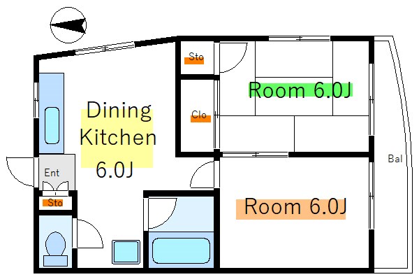 コーポ花 間取り図