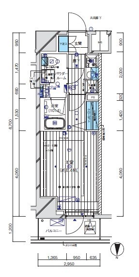 メインステージ門前仲町Ⅱ 間取り図