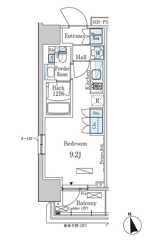パークアクシス門前仲町イースト 間取り図