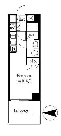 クロスレジデンス清澄白河 間取り図