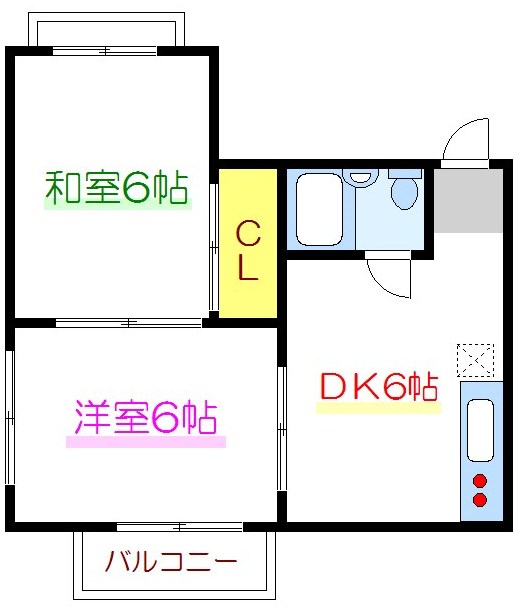 クレシェンドユザワ 間取り図