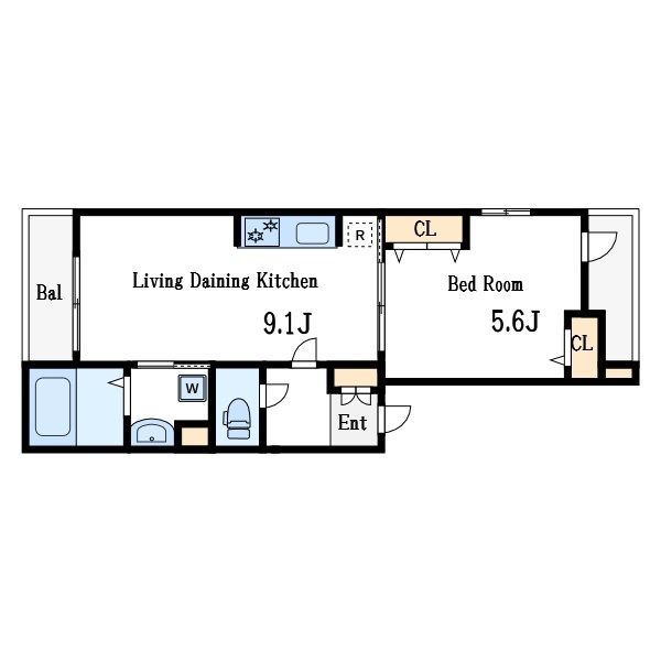 プチジャルダン 202号室 間取り