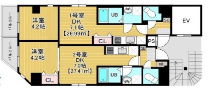 グランヒルズ錦糸町 間取り図
