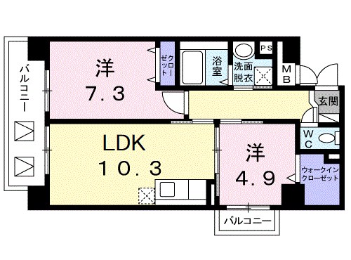 アルベロ向島23 間取り図