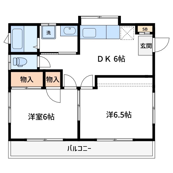 ハイツS＆SⅡ 201号室 間取り