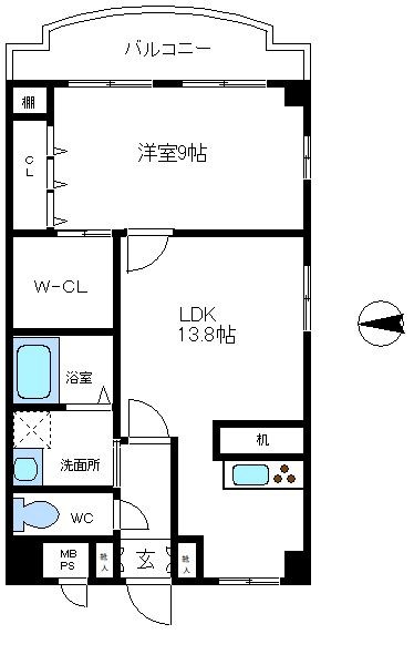 クイーンパレス浅伊 間取り図