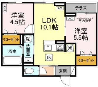 セレスティア西綾瀬 間取り