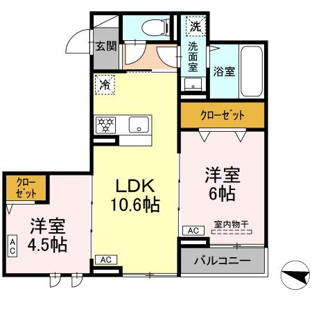 セレスティア西綾瀬  間取り