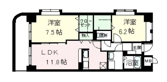 ラポール西大島　ウエスト 間取り図