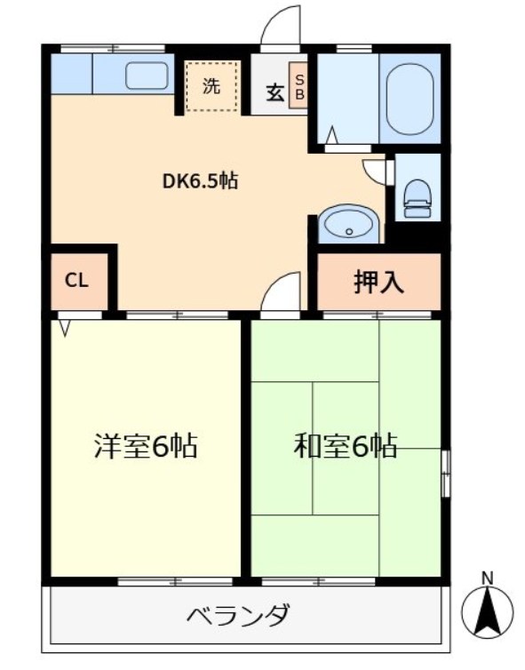 ハイム高砂II 間取り図