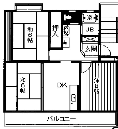 グリーンハイツ福島 間取り図