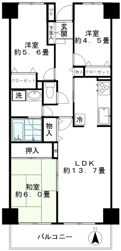 ジュネス 間取り図