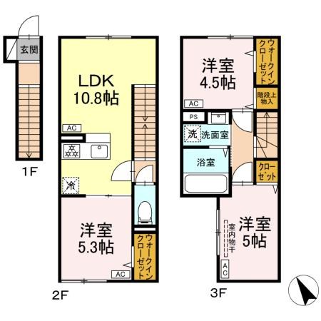 セレスティア柴又Ⅳ 間取り図