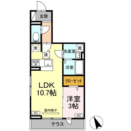 (仮称)D-ROOM京島3丁目  101号室 間取り