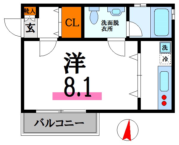 リリックコート笹六長島 間取り図