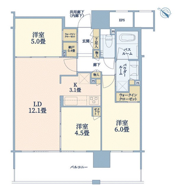 シティタワー千住大橋  間取り