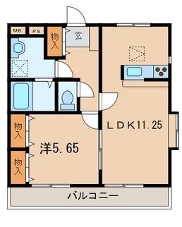 プリムローズＫ 106号室 間取り
