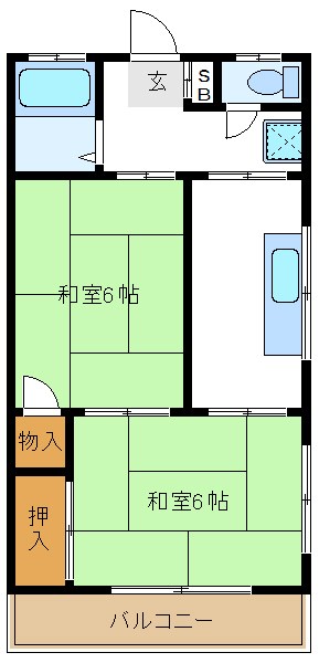 コーポ一ツ家 間取り
