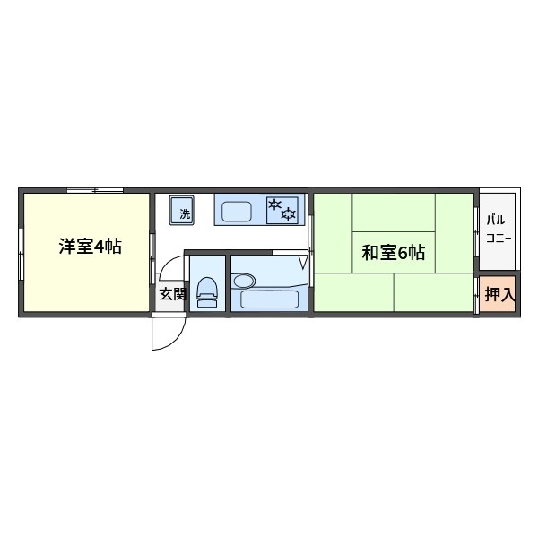パレス内田２号館 間取り