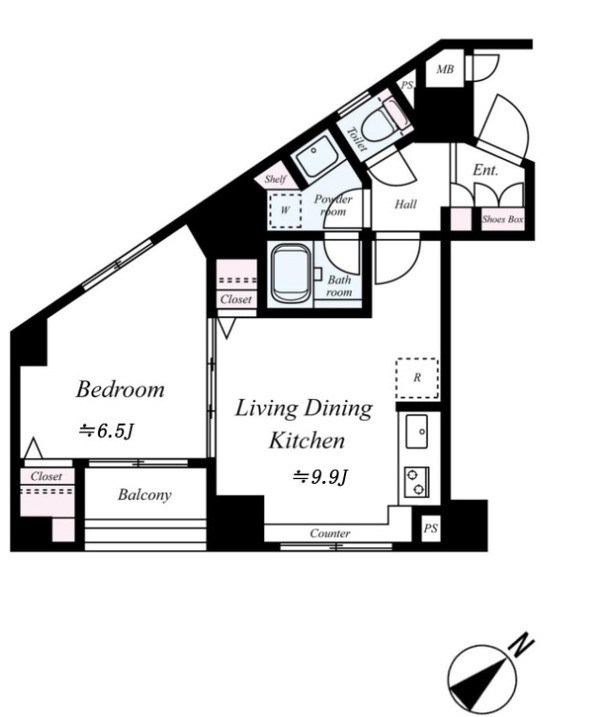 グラントゥルース東向島 501号室 間取り