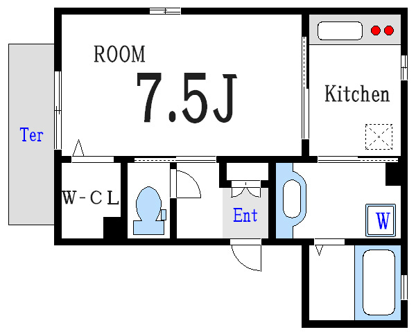 ジョワイユ 201号室 間取り
