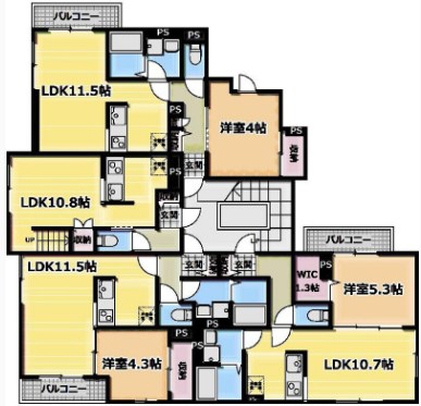 アリビオ五反野  間取り図