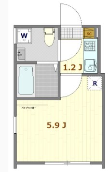 アザレ西小岩 間取り図