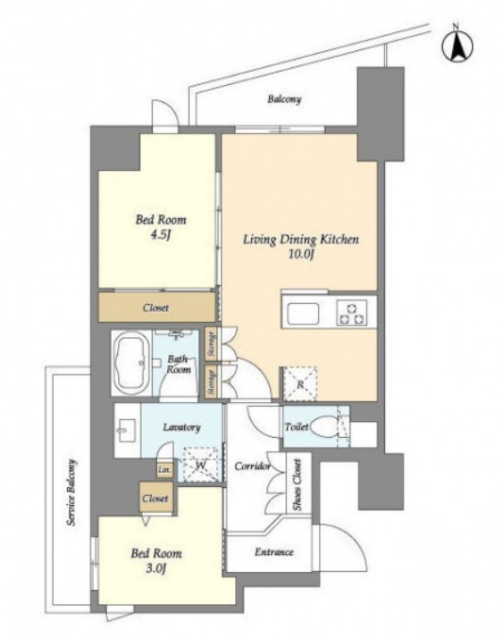 コンフォリア竹ノ塚イースト  間取り図