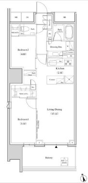 ザ・パークハビオ北千住 間取り図