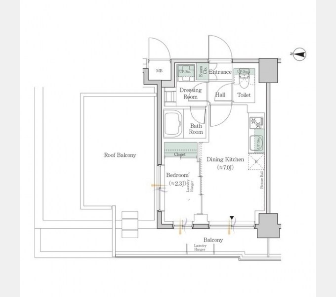 ワンルーフレジデンス錦糸町 間取り図