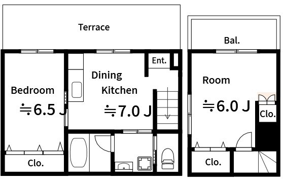大島7丁目貸家 間取り図