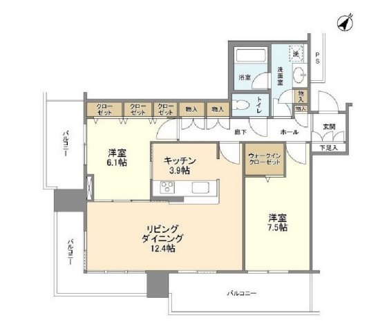 リガーレ日本橋人形町  間取り