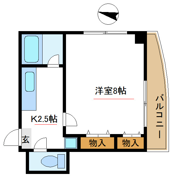 マリーナ・タカケンビル№６  間取り図