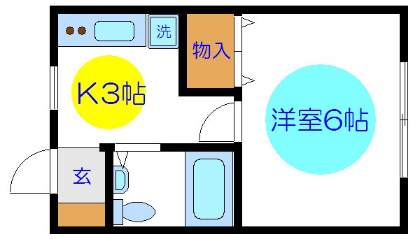 学舎・宇田川荘 102号室 間取り