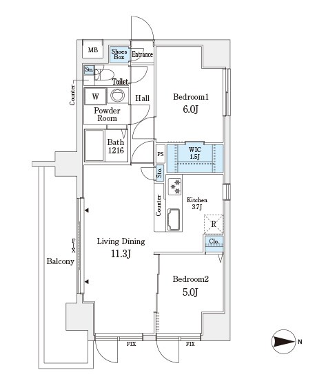 パークキューブ小岩 間取り図