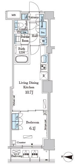 パークアクシス押上サウス  間取り図