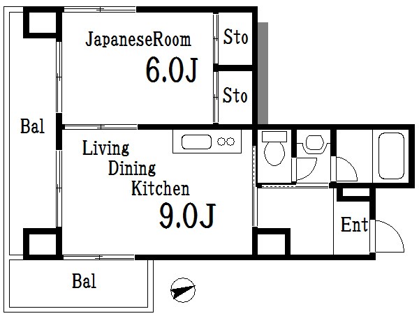 リバーサイドオオハシ 502号室 間取り