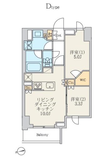 クレストコート北千住レジデンス 804号室 間取り