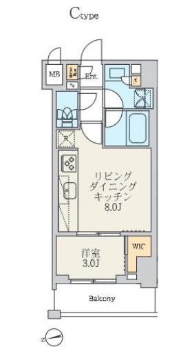 クレストコート北千住レジデンス  503号室 間取り