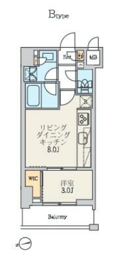 クレストコート北千住レジデンス  502号室 間取り