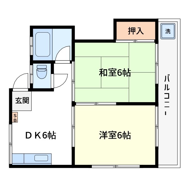 コーポサンフラワー 間取り