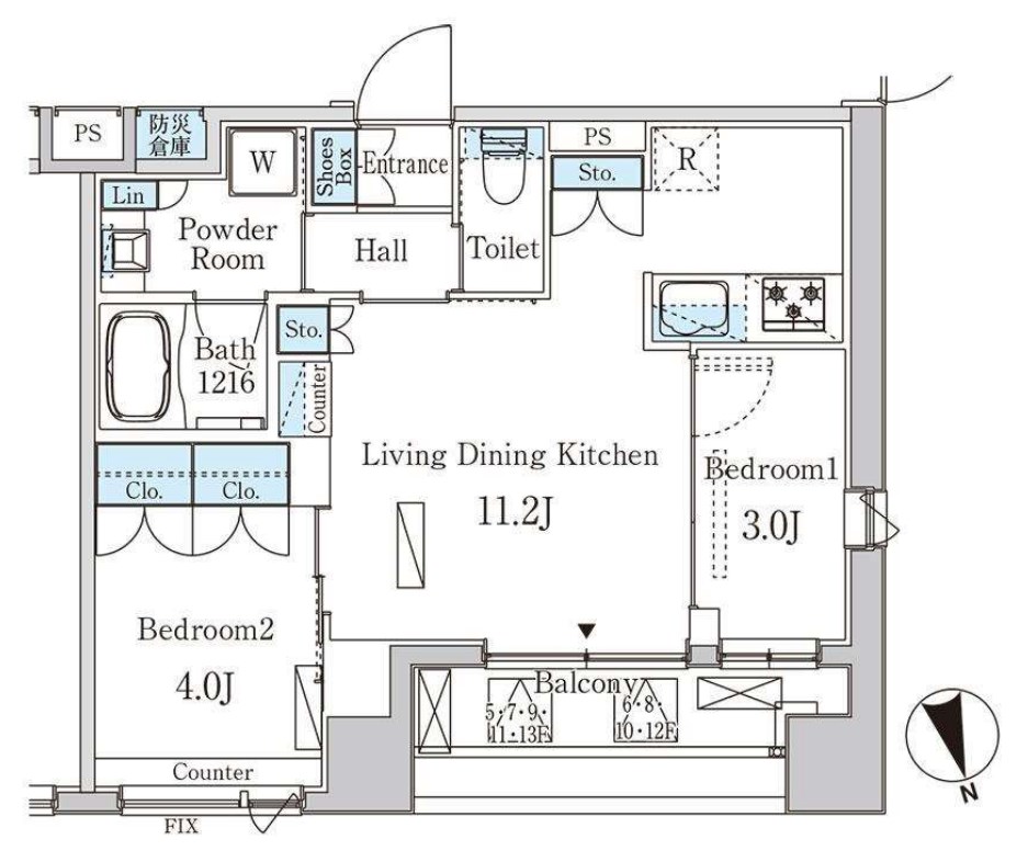 プライマル中央MINATO 間取り