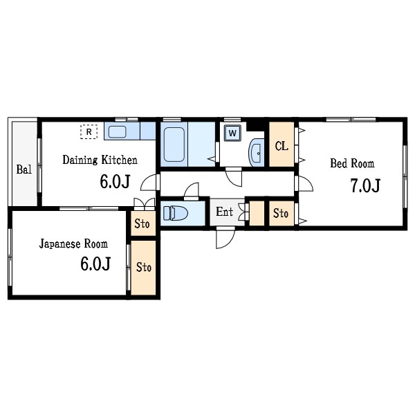 カーサセレンシア 201号室 間取り
