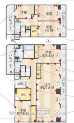ニューガイアリルーム東葛西No.76 1301号室 間取り