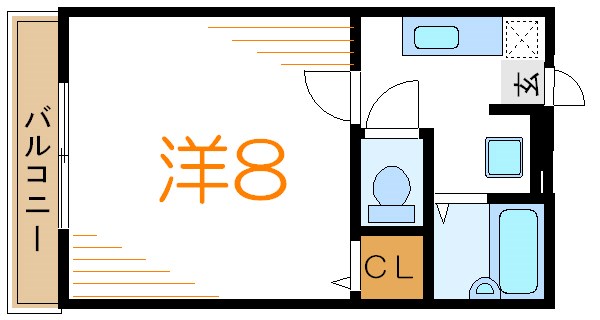 West Wood 202号室 間取り