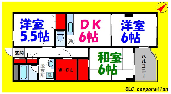 M&rsquo;ｓ　ＦＬＡＴ 302号室 間取り
